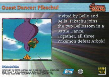 2001 Topps Pokemon Johto (UK) #SNAP13 Guest Dancer: Pikachu! Back